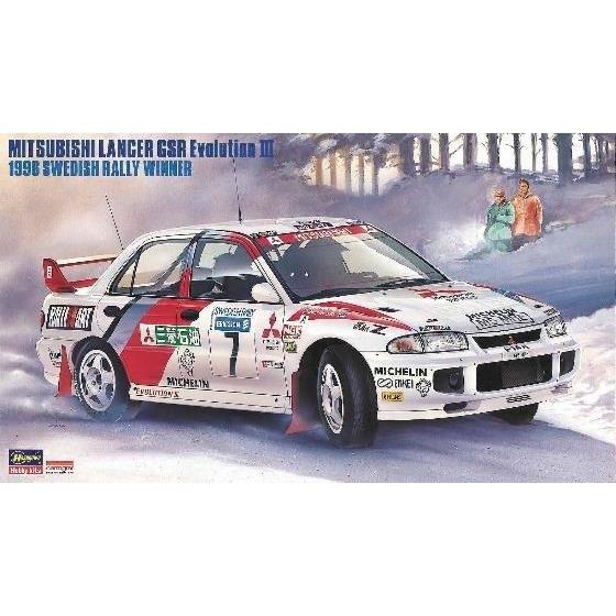 HASEGAWA 1/24 Mitsubishi Lancer GSR Evolution III 1996 Swedish Rally Winner