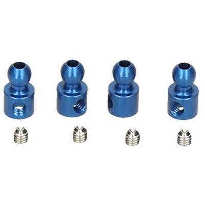 (Clearance Item) HB RACING Ball Set For Sway Bar (Blue/4Pcs)