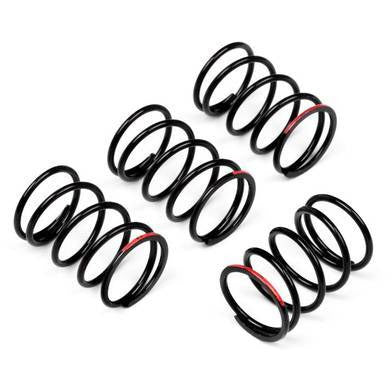 (Clearance Item) HB RACING High Quality Matched Spring V1 Red (Super Hard/4Pcs)