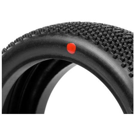 (Clearance Item) HB RACING 1/8 Megabite Tyre Red (2)