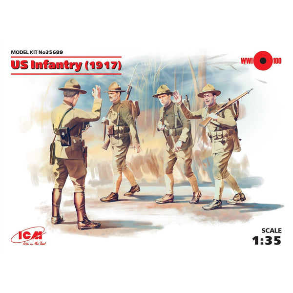 ICM 1/35 US Infantry (1917) (4 Figures)