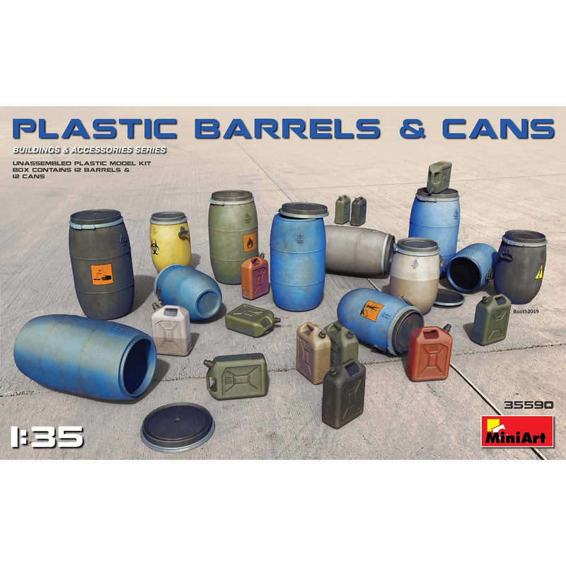 MINIART 1/35 Plastic Barrels & Cans