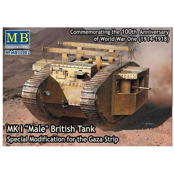 MASTER BOX 1/72 Mk.1 Male Tank Gaza Strip Mod. WW1