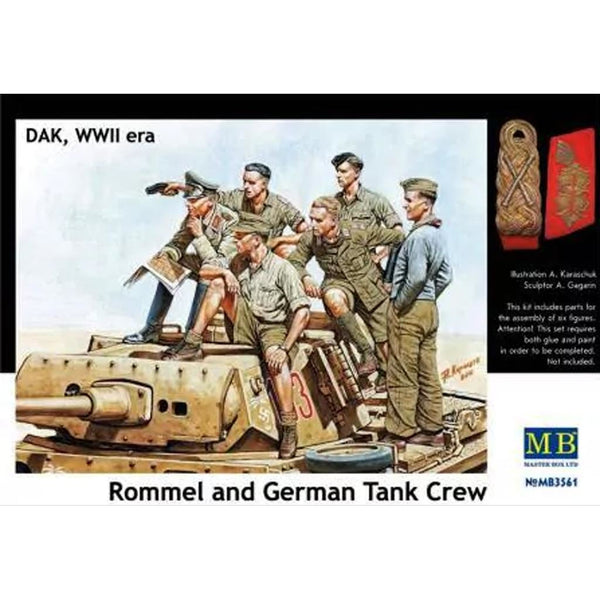 MASTER BOX 1/35 Rommel and German Tank Crew WWII