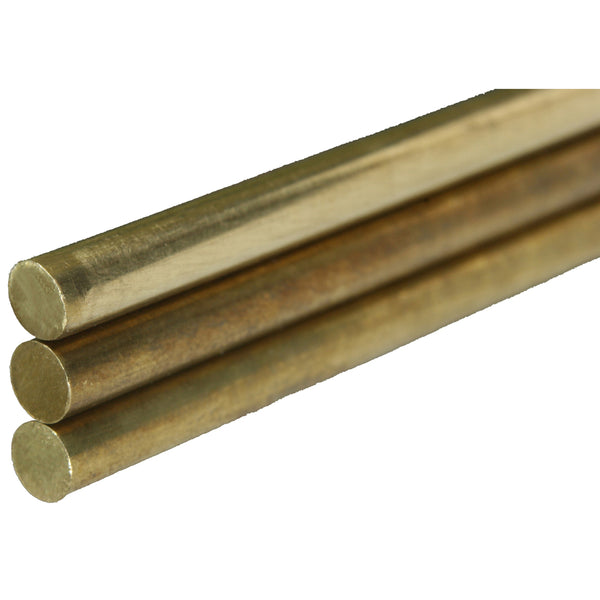K&S Solid Brass Rod (36in Lengths) 3/16 (1 Rod)