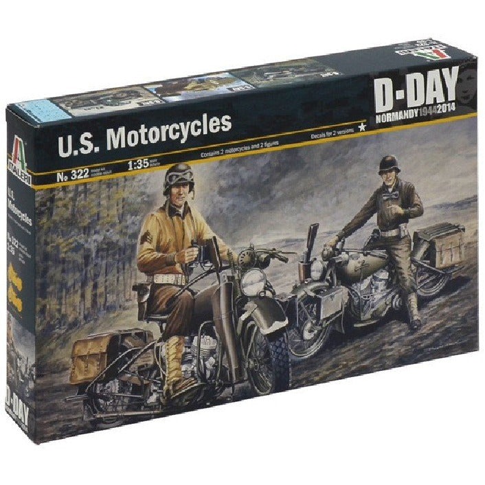 ITALERI 1/35 U.S. Motorcycles D-Day WWII