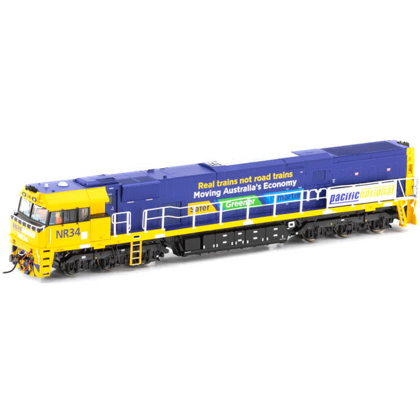 AUSCISION HO NR34 Pacific National (Real Trains) - Blue/Yellow DCC Sound Fitted