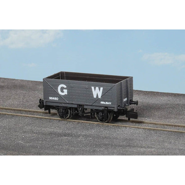 PECO N RTR 9ft 7 Plank Open Wagon, GWR, Grey (NR7000W)