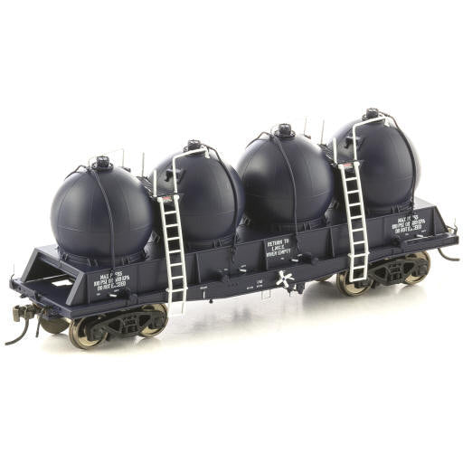 AUSCISION HO L Locomotive Sand Wagon, Freight Rail Blue - 4 Car Pack