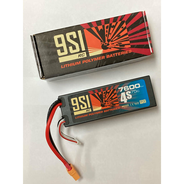 NINESTEPS 7600mAh 14.8V 75C 4 Cell LiPo Battery Hard Case (XT90)