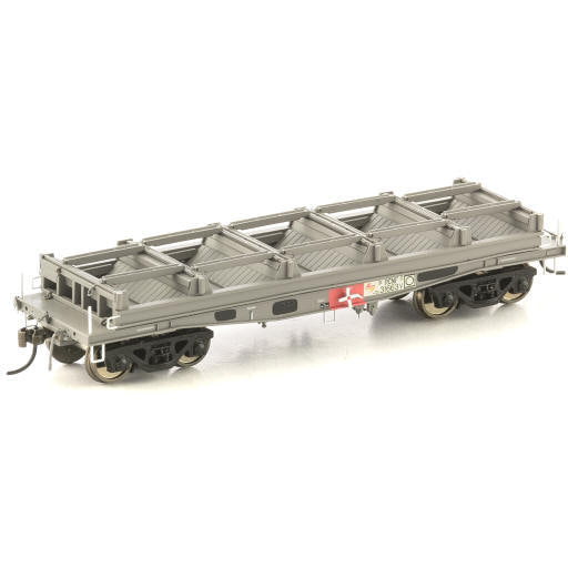 AUSCISION HO RCNF Coil Steel Wagon, Wagon Grime without Tarp Hoops - 4 Car Pack