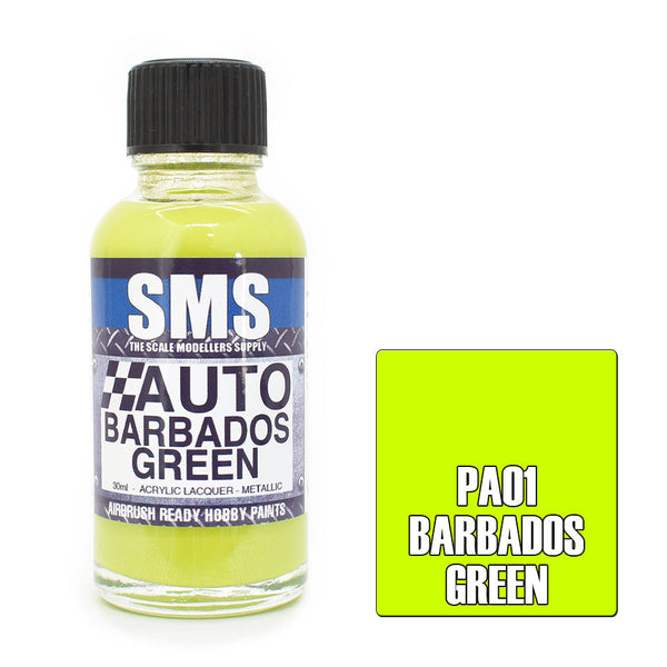 SMS Auto Colour Barbados Green Acrylic Lacquer Metallic 30ml