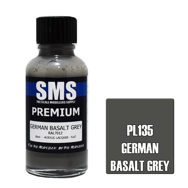 SMS Premium German Basalt Grey RAL7012 Acrylic Lacquer 30ml