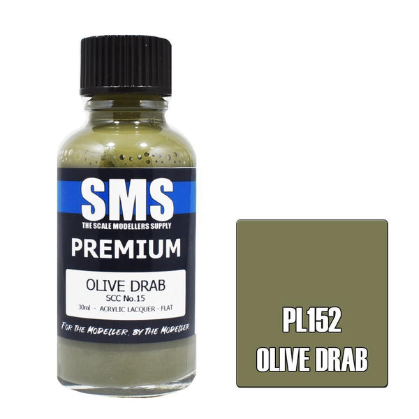 SMS Premium SCC No.15 Olive Drab Acrylic Lacquer 30ml