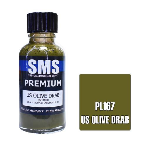 SMS Premium US Olive Drab Acrylic Lacquer 30ml