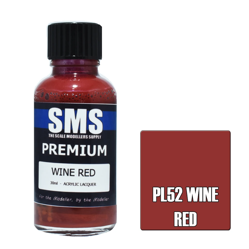 SMS Premium Wine Red Acrylic Lacquer 30ml