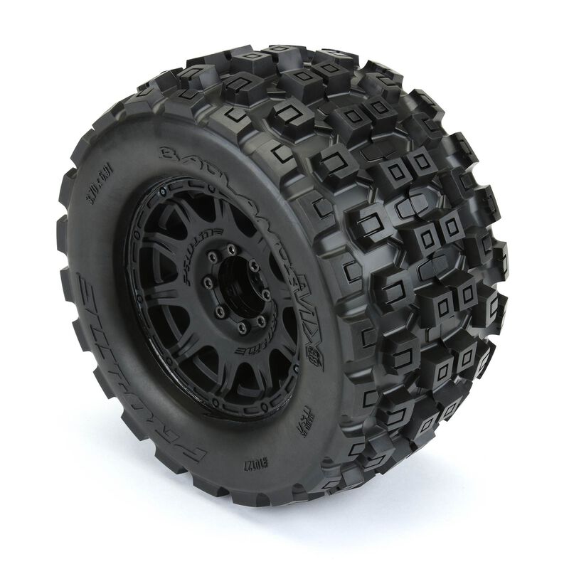 PROLINE Badlands MX38 3.8in Tyres Mounted on Raid 8x32 17mm