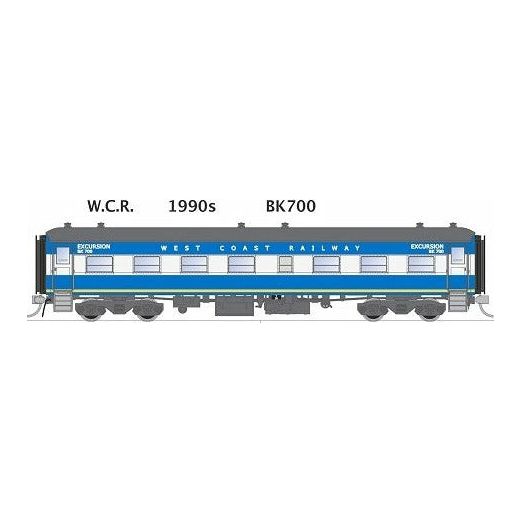 SDS MODELS HO 700 Class Passenger Car W.C.R. BK700 1990s