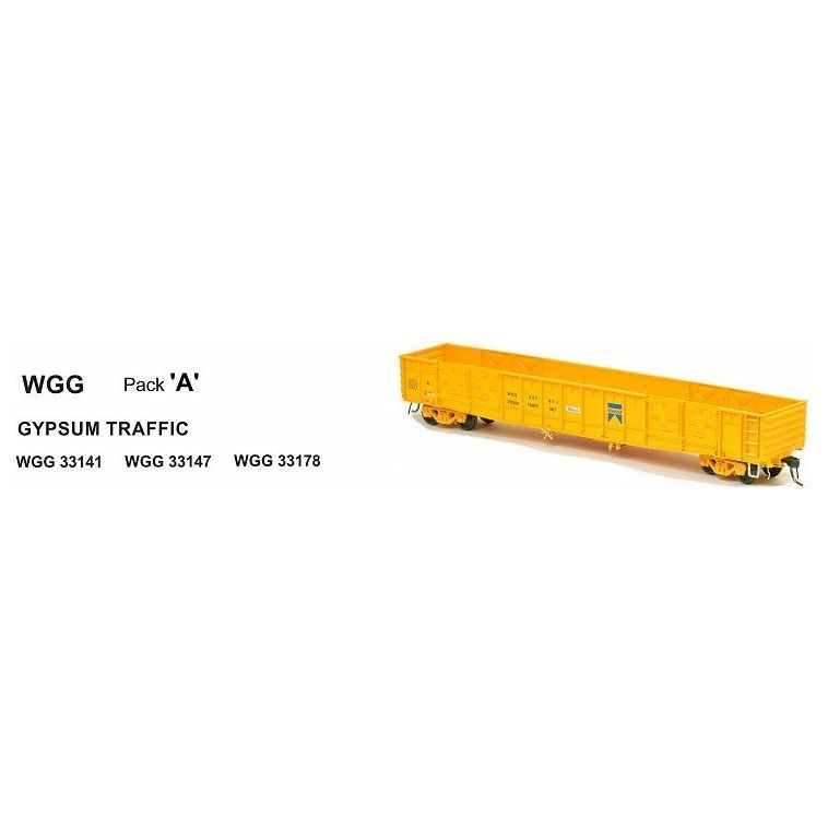 SDS MODELS HO Open Wagon WGG Gypsum Traffic Pack A (3 Pack)