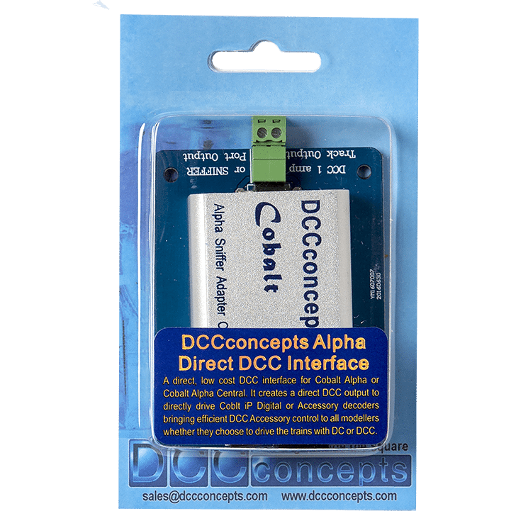 DCC CONCEPTS Cobalt Alpha DCC Power Bus Driver and Sniffer Adapter
