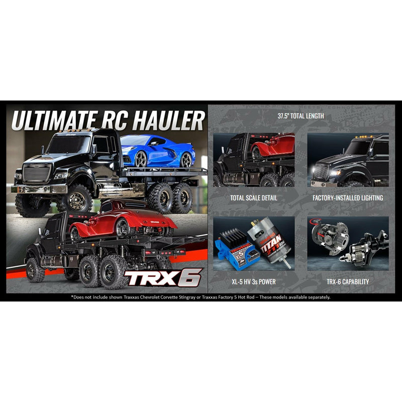 TRAXXAS TRX6 1/10 6WD Electric Flatbed Truck, Ready-To Driv