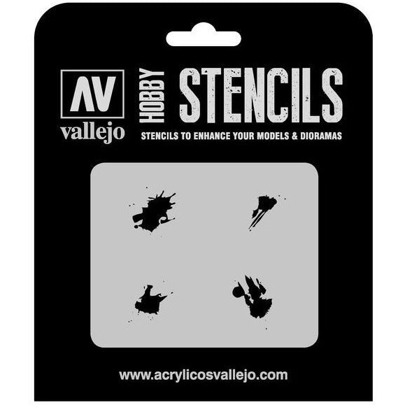 VALLEJO ST-TX004 1/35 Texture Effects Petrol Spills Stencil