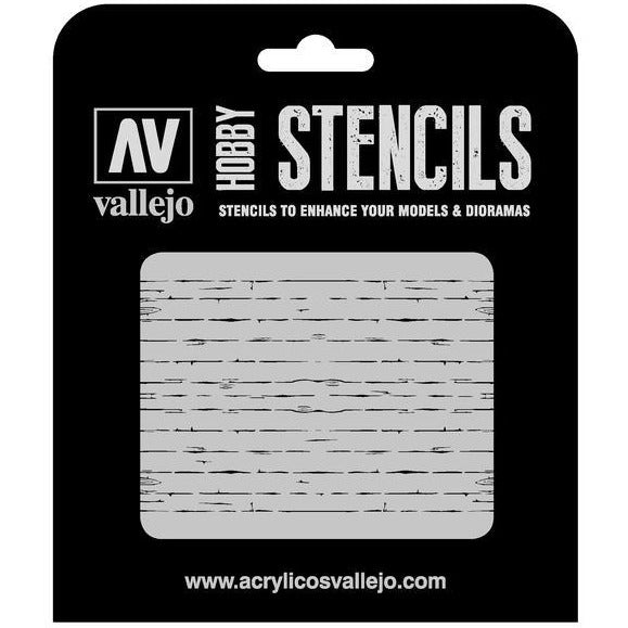 VALLEJO ST-TX006 1/35 Texture Effects Wood Texture 1 Stenci