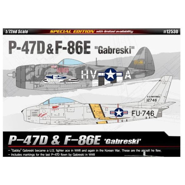 ACADEMY 1/72 P-47D & F-86E "Gabreski" LE