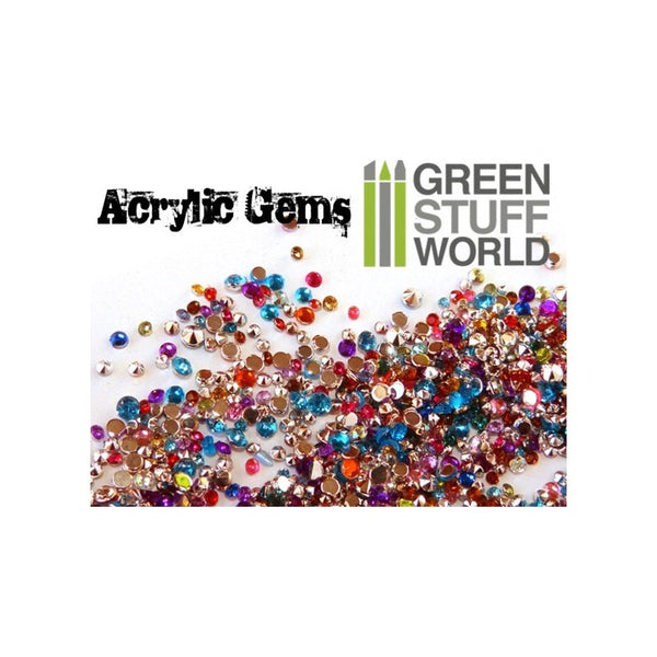 GREEN STUFF WORLD Micro Acrylic Gems - 1mm to 2.5mm >1000 p