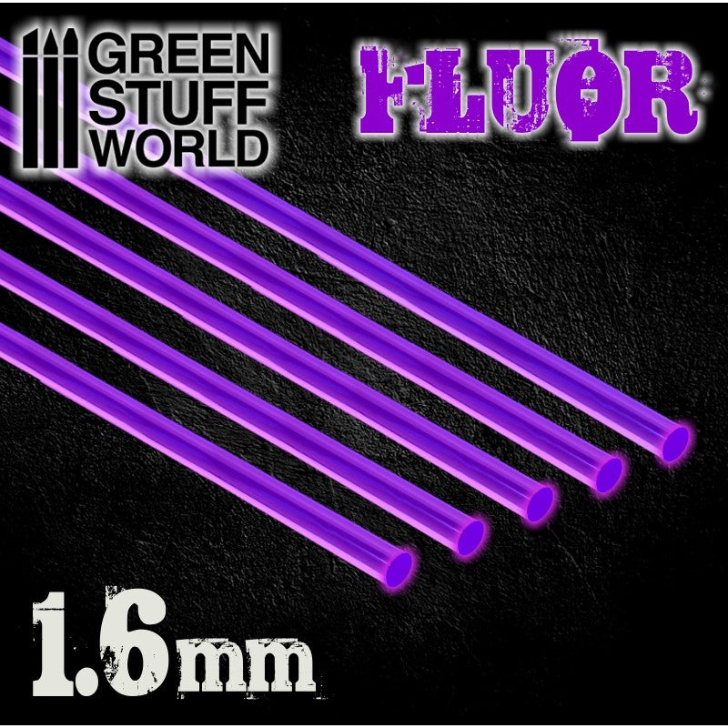 GREEN STUFF WORLD Acrylic Rods - Round 1.6 mm Fluor Purple