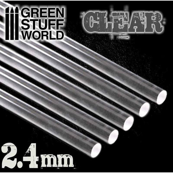 GREEN STUFF WORLD Acrylic Rods - Round 2.4 mm Clear
