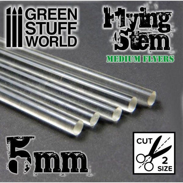GREEN STUFF WORLD Acrylic Rods - Round 5.0 mm Clear