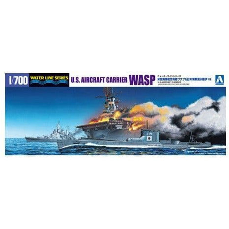 AOSHIMA 1/700 U.S.S Carrier Wasp & I.J.N.Submarine I-19