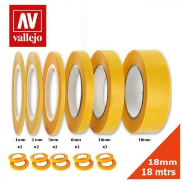 VALLEJO Precision Masking Tape 2mmx18m Twin Pack