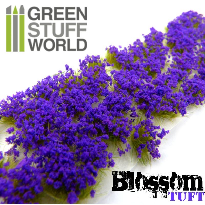 GREEN STUFF WORLD Blossom Tufts - 6mm Self-Adhesive - Purple