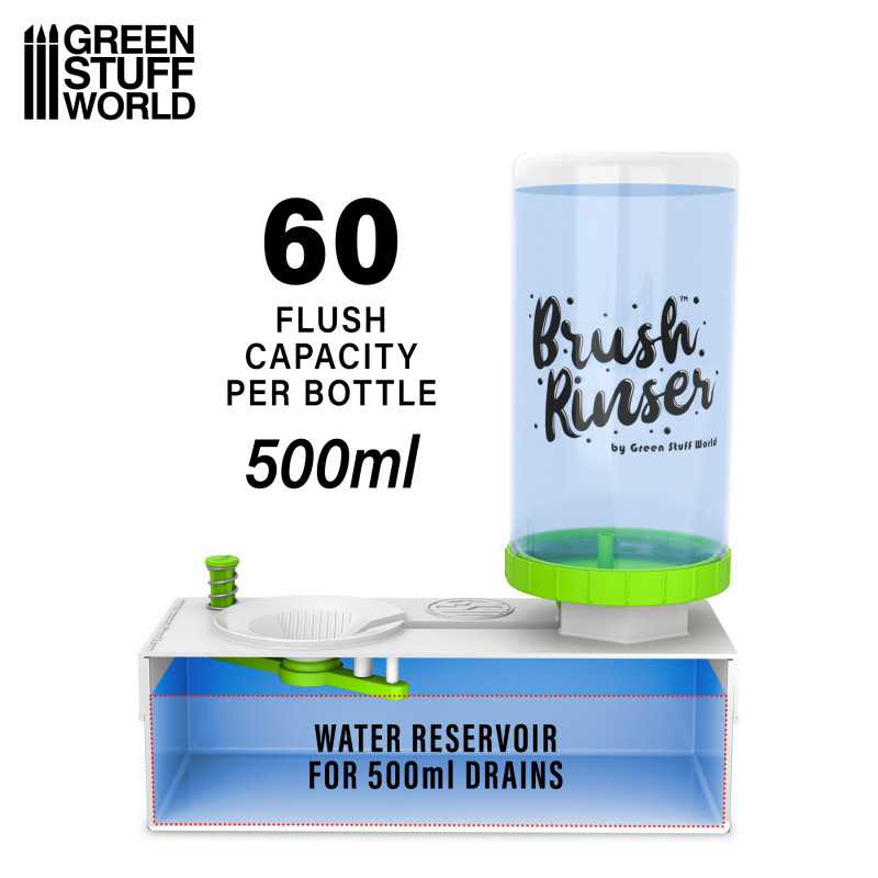 GREEN STUFF WORLD Brush Rinser Bottle 500ml - Green