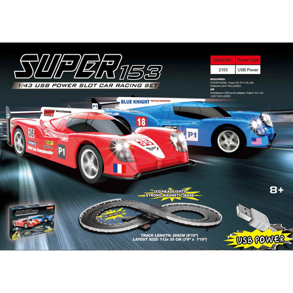JOYSWAY Super 153 USB Power 1/43 Slot Car Racing Set