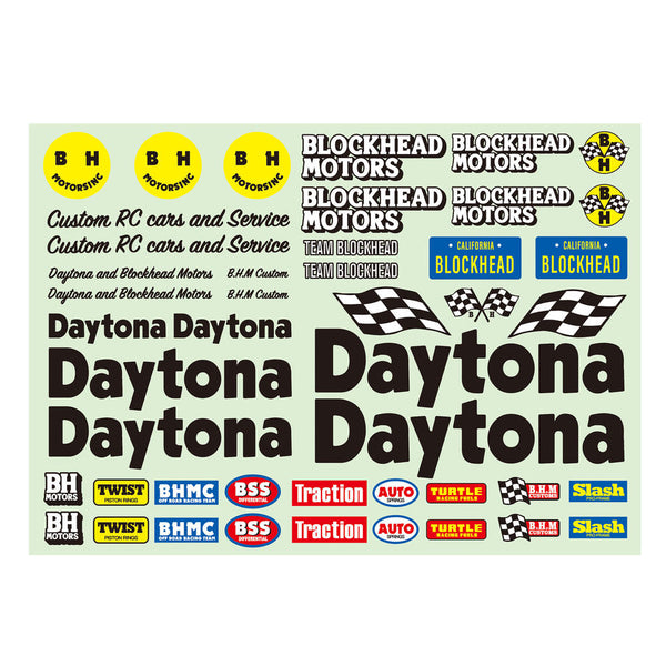 BLOCKHEAD MOTORS Daytona X Blockhead Motors Collaboration Decal Sheet