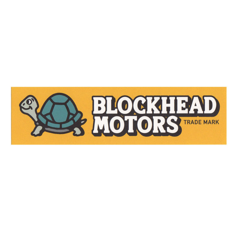 BLOCKHEAD MOTORS Logo Sticker Landscape Style