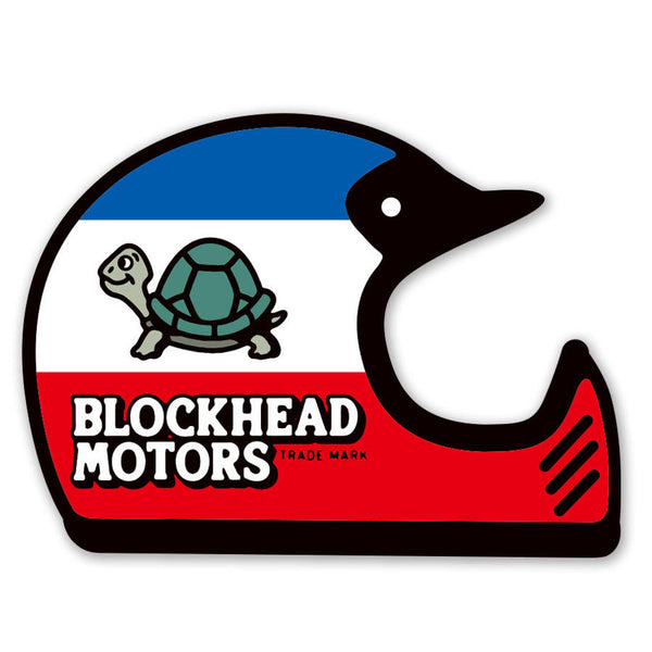 BLOCKHEAD MOTORS Helmet Sticker (Off-Road/Tricolor)