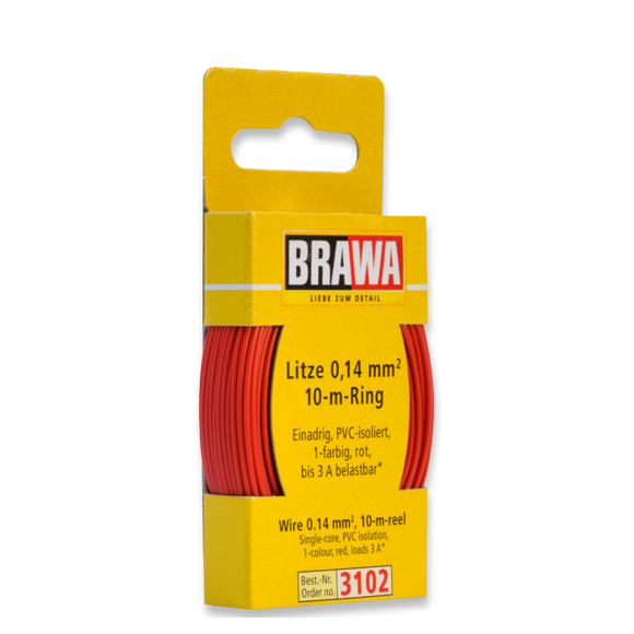 BRAWA Wire 0.14 mm, Red