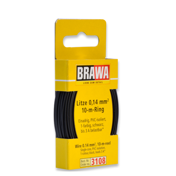 BRAWA Wire 0.14 mm, Black