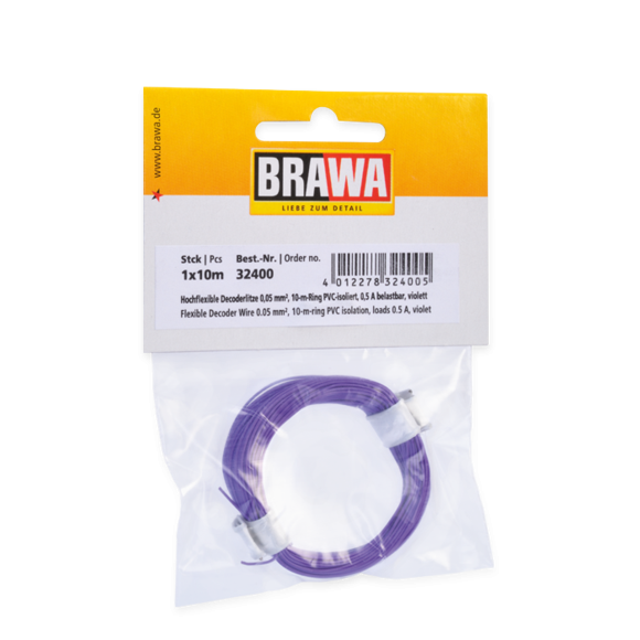 BRAWA Flexible Decoder Wire, 0.05 mm, Violet