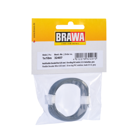 BRAWA Flexible Decoder Wire, 0.05 mm, Grey