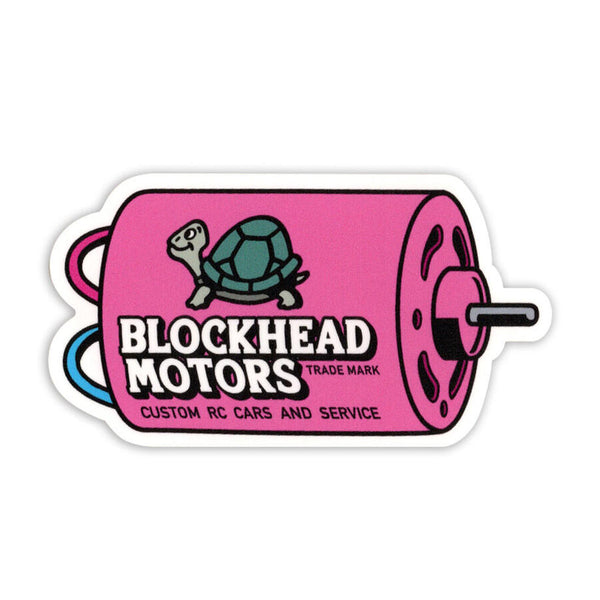 BLOCKHEAD MOTORS Motor Sticker (Pink)