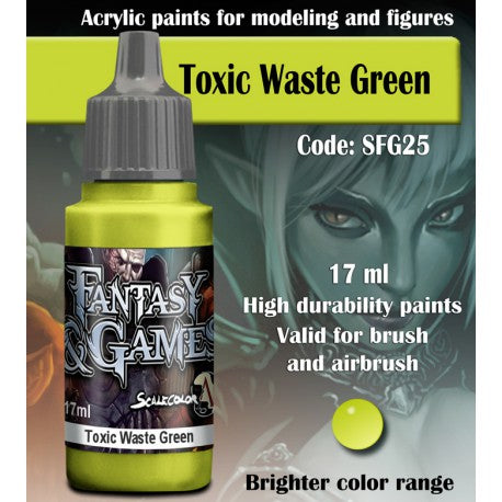 SCALE75 Fantasy & Games Toxic Waste Green Acrylic Paint 17m