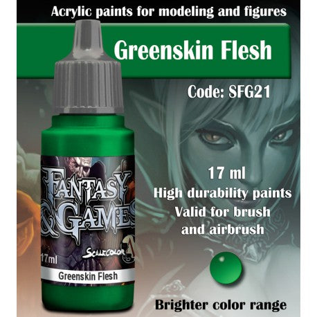 SCALE75 Fantasy & Games Greenskin Flesh Acrylic Paint 17ml