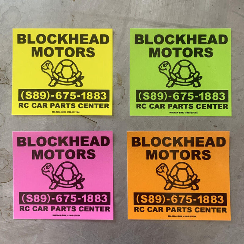 BLOCKHEAD MOTORS Set of 4 BH Label Stickers