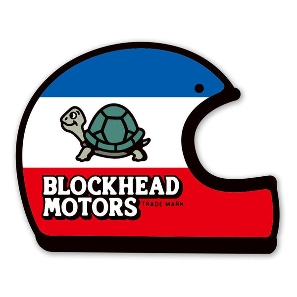BLOCKHEAD MOTORS Helmet Sticker (On-Road/Tricolor)