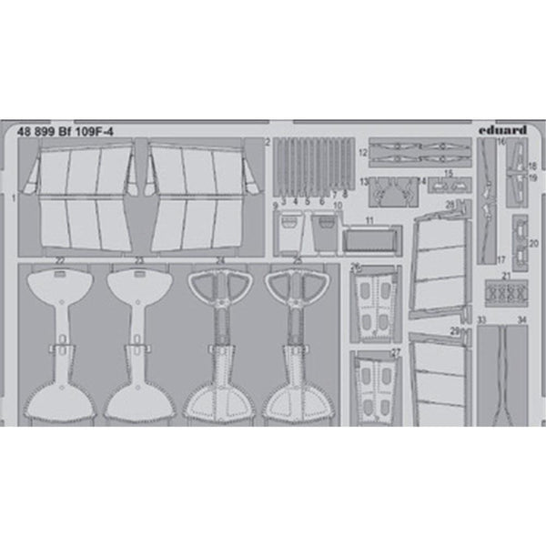 EDUARD Photo etched set for 1/48 Bf 109F-4